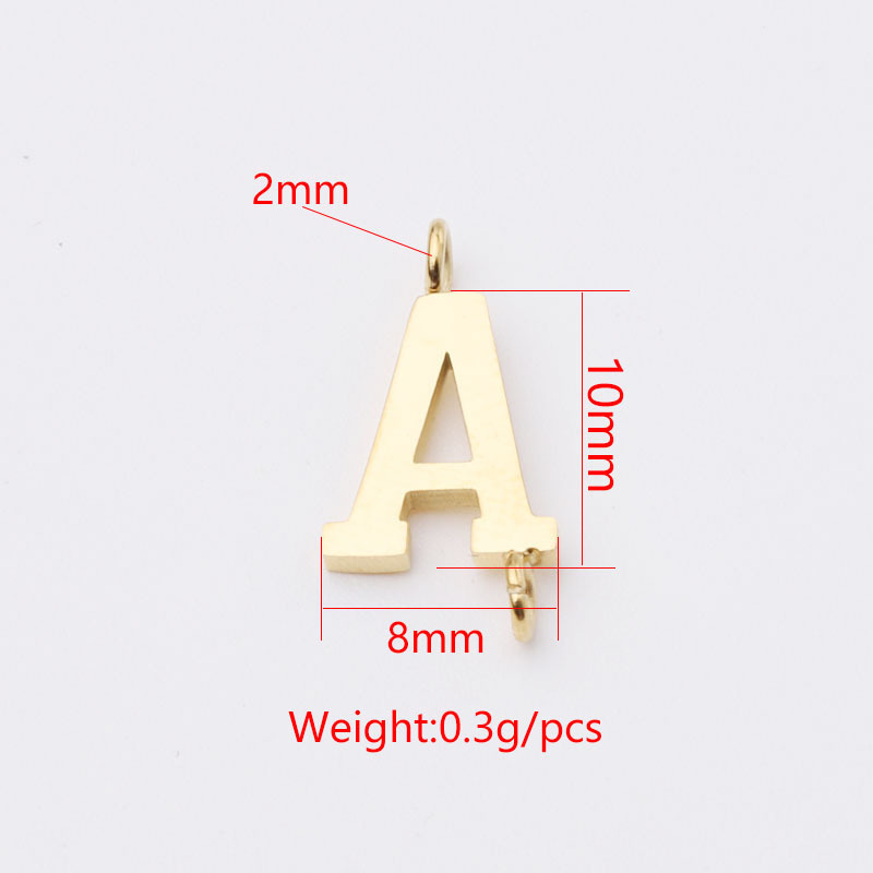 1 Piece Stainless Steel None 18K Gold Plated Rose Gold Plated Letter Pendant display picture 1