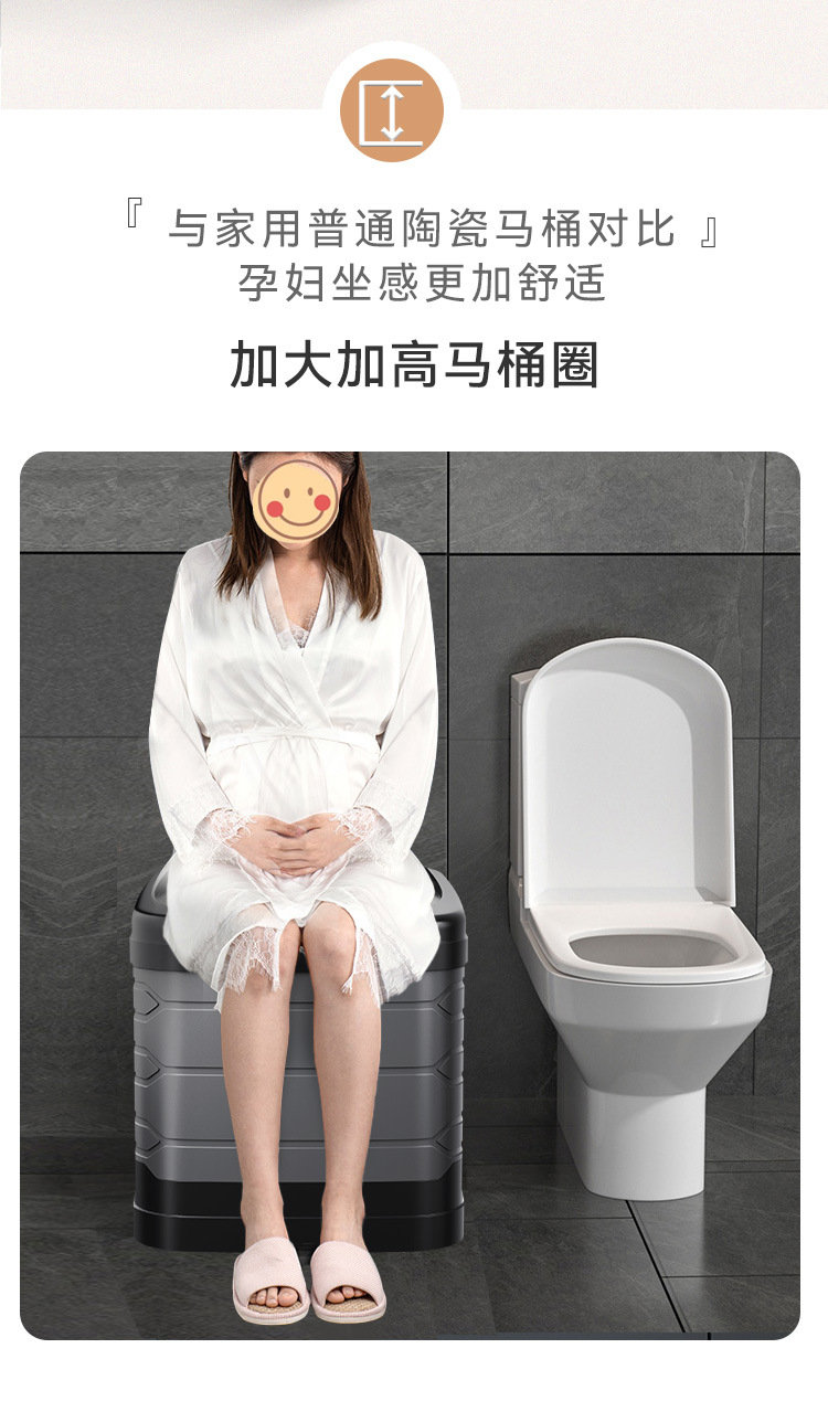 Car/Outdoor Folding Toilet Outdoor Camping Car Toilet Foldable Portable Emergency Toilet