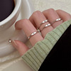 Fashionable trend ring with letters, simple and elegant design, Japanese and Korean, English