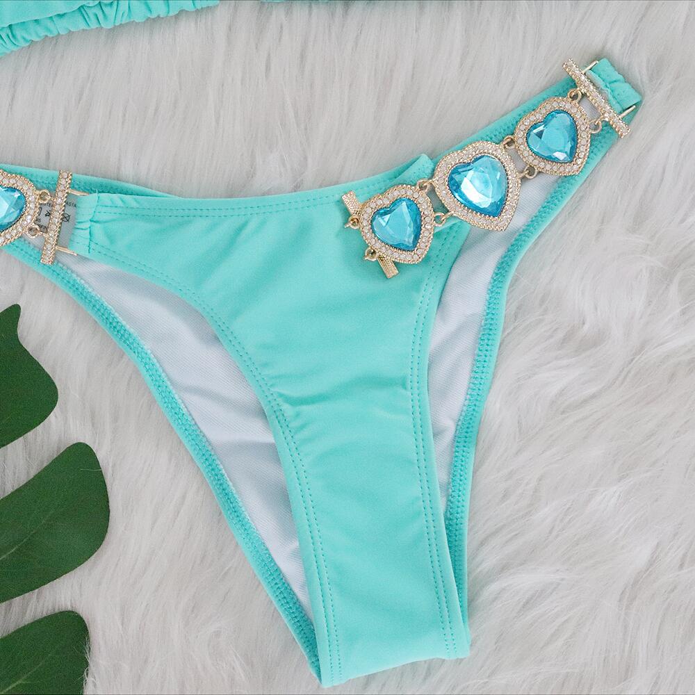 203g Weight Sexy Feel Of Sensation Mid Waist Panties Waist Bikini Panties Style Bralette Bra Category Nylon, Polyester Fabric Type 2 Pieces Set Quantity Swimming Pool, Beach Occasion Solid Color Pattern Women's Gender Women's Solid Color 2 Pieces Set Bikinis Swimwear 10