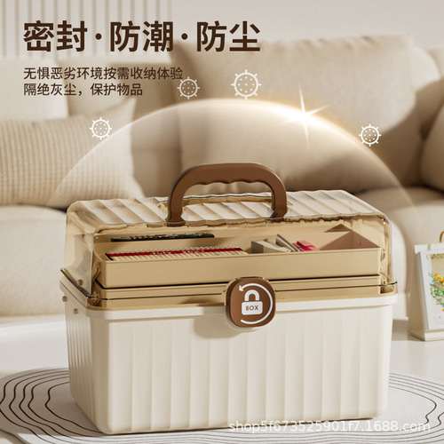 Household Medical Kit Large Capacity epidemic Prevention Medical Kit Outdoor Portable First Aid Box Family Medical Box Medicine Box Organizer