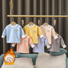 Baby Fleece Sweatshirt—Autumn and Winter Thickened One-Piece Fleece Warm Top for Boys and Girls, Suitable as Inner Layer Base Shirt for Infants and Children