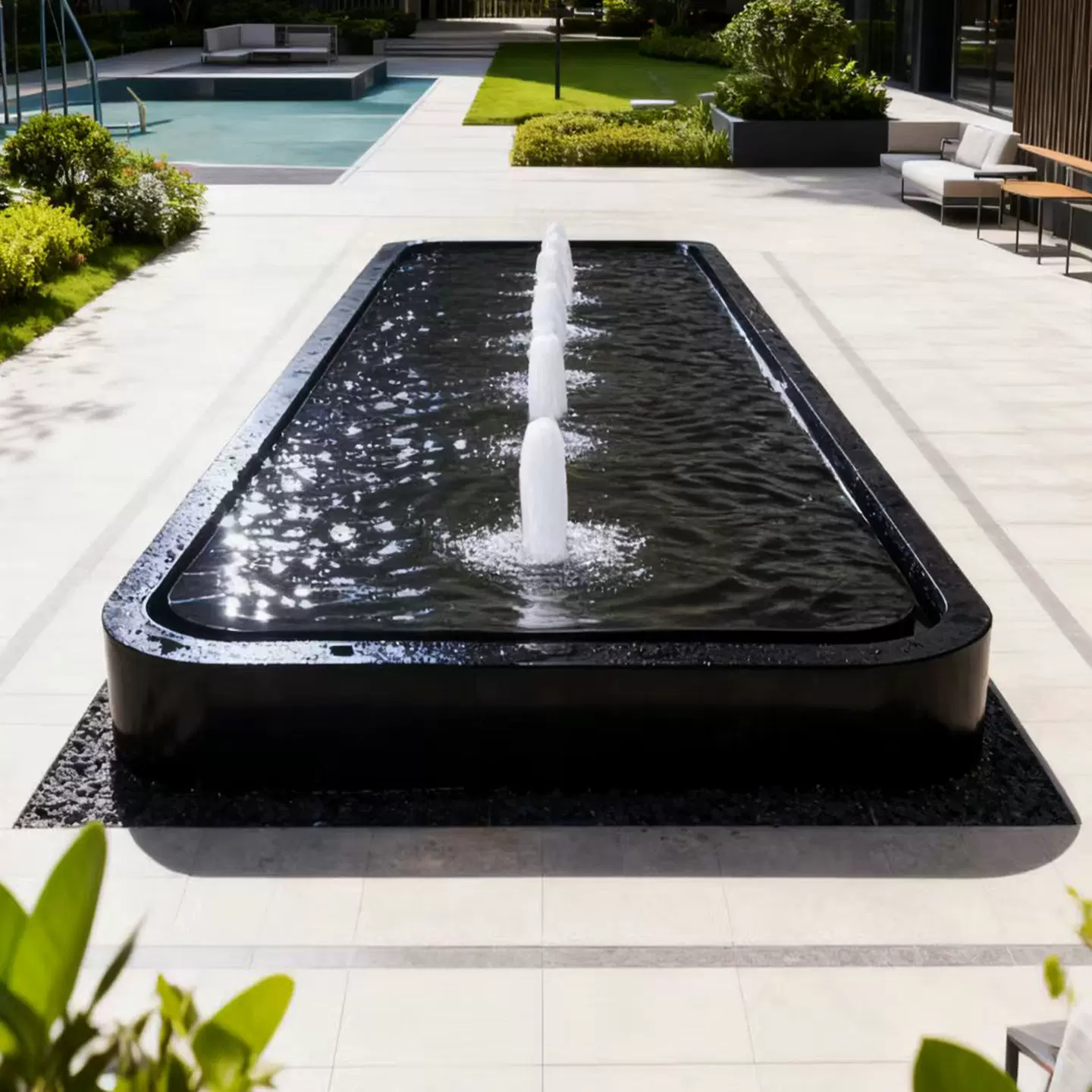 定制不锈钢喷泉水景池酒店售楼部涌泉流水摆件户外园林金属流水池