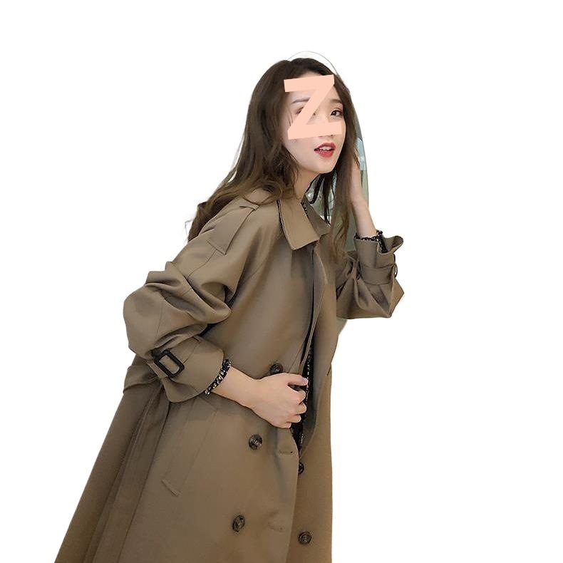 今年流行风衣2025新款秋装坠感中长款外套女过膝气质女神范英伦风|undefined