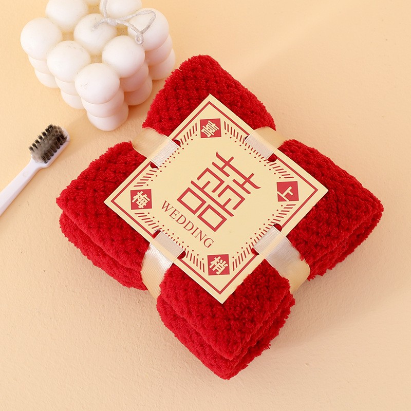 Toallas souvenirs Coral vellón regalo de boda caja de regalo con toalla cuadrada en la tienda de regalos de vacaciones regalos creativos