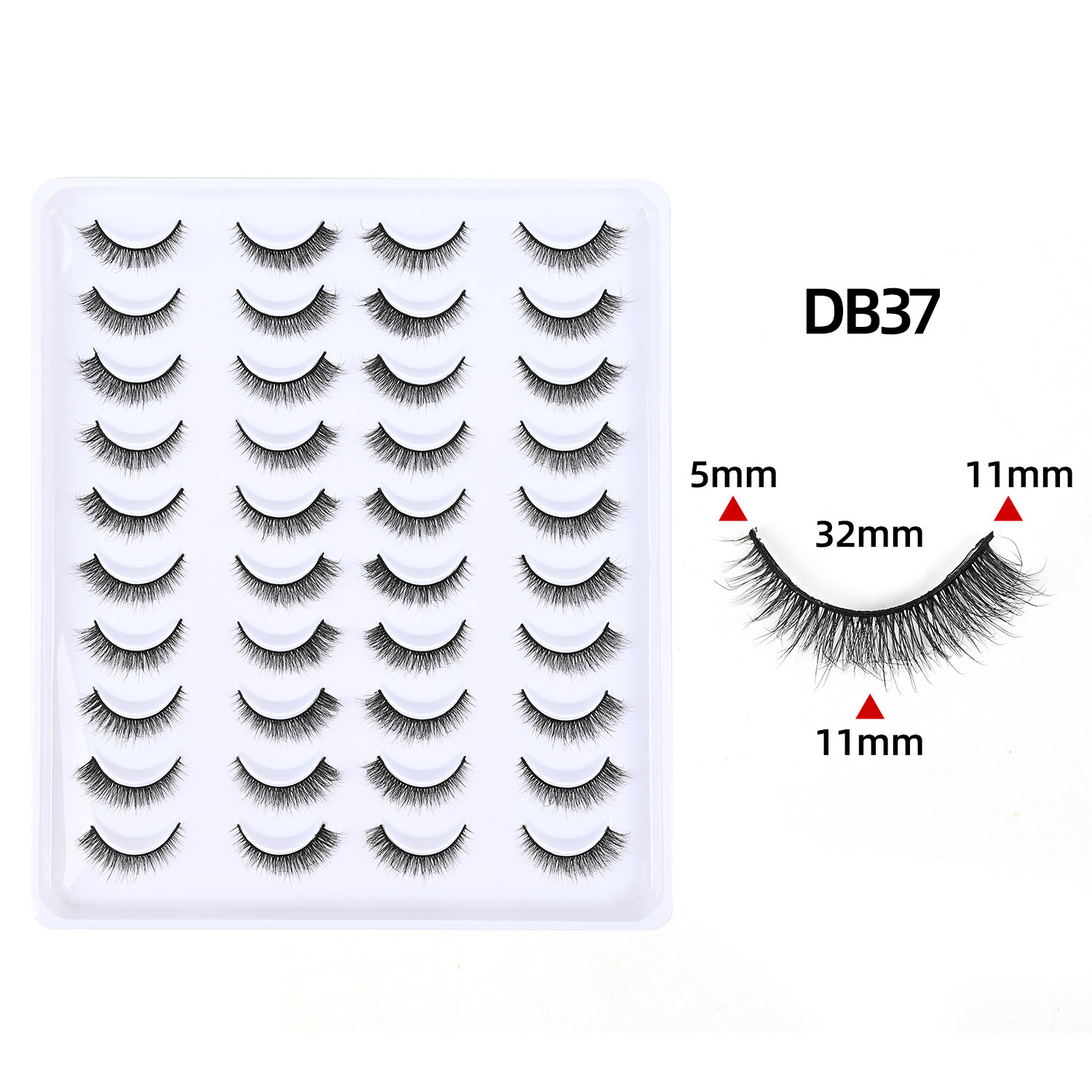 Gran capacidad de comercio exterior de Europa y los Estados Unidos una sola pieza de pestañas falsas tridimensionales curvas naturales cortas auto-injerto a pestañas peludas