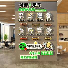 能量糖果补给站元气文化办公室氛围布置墙贴纸装饰心灵加油茶水间
