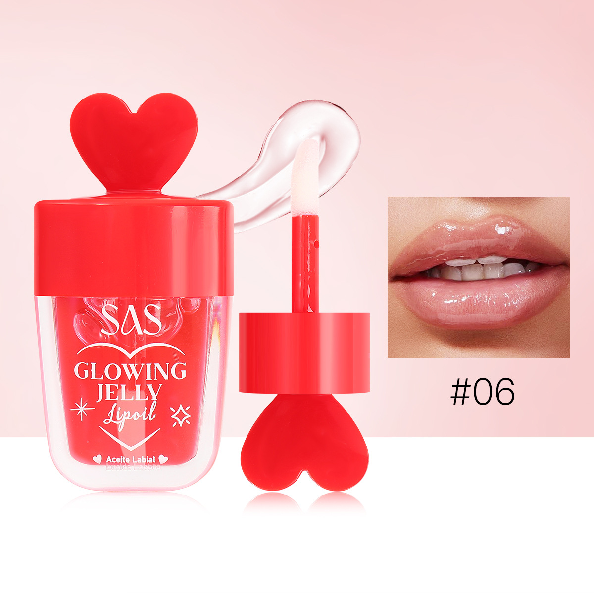 SAS caliente transfronterizo spot 6 colores brillo de labios líquido aceite de labios lindo de larga duración SAC116 image 12