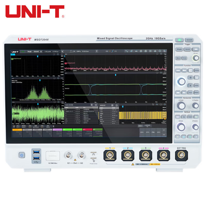 优利德(UNI-T)MSO7204X数字荧光示波器高精度4通道台式示波表
