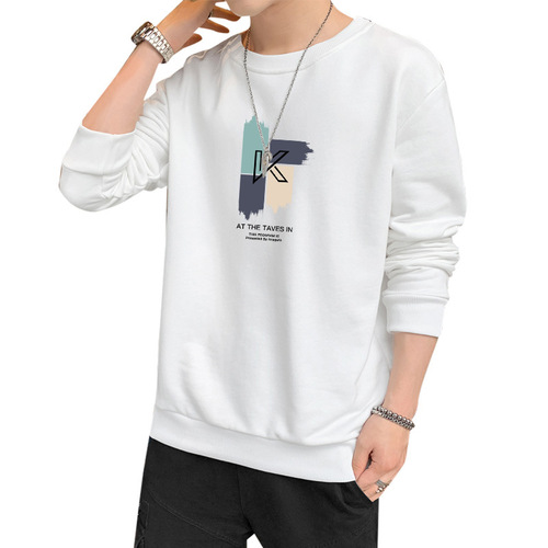 New autumn spring long-sleeved T-shirt men's sweatshirt bottoming shirt men's round neck pullover sweatshirt for men