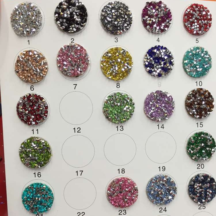 树脂尖底钻 鞋包饰品 12#电镀银底 彩色现货