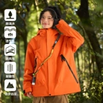 新款荧光绿冲锋衣女三合一抓绒内胆登山服防风防水秋冬季外套男