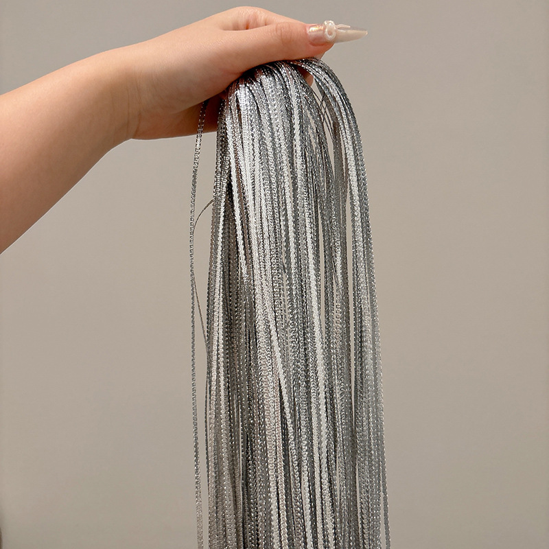 Accesorios de baile callejero para chicas trenzadas cuerdas de plata chicas sucias de jazz personales trenzadas rendimiento tocado