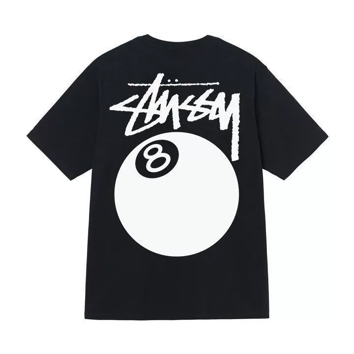 Футболка (Stussy) свободного кроя унисекс, короткий рукав, ткань 230 г, коллекция лета 2025