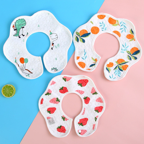 Strictly Selected Wholesale Summer Baby Bibs Drool Bibs 360-Degree Rotating Petal Bibs Waterproof Baby Drool Towels 