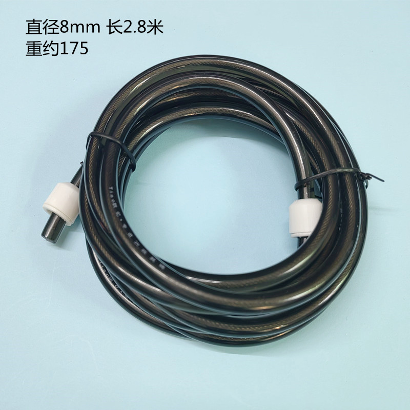 8mm 검정색 2.8m + 버클(두꺼운 로프의 경우 손잡이를 사용할 수 있는지 확인하세요)