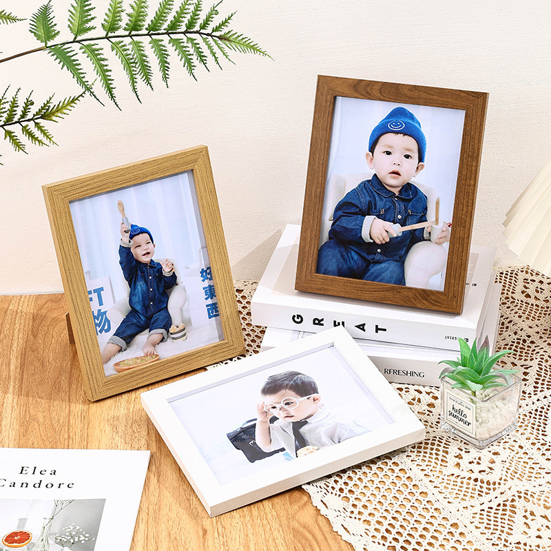 Wooden 6inch Photo Frame Display A4 Photo Frame 8inch 10inch Simple Photo Wall Empty Frame Picture Frame Wall Hanging Wholesale Customization