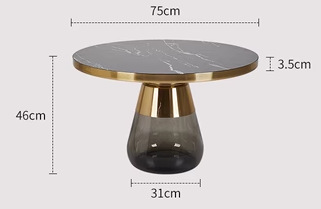 Champagne gold+smoke gray+black marble pattern board (large)