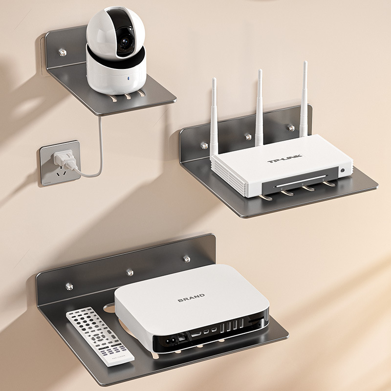 Projector Wall Mount Wall Bracket Punch-Free Bedside Router Storage Rack Wall Bracket Set-Top Box Storage Rack