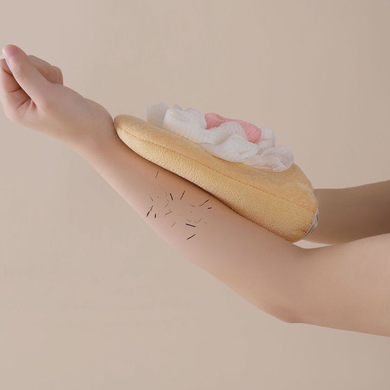 女性用INSスタイルのバスタオルと泥こすり手袋、肌を傷つけない両面仕様、家庭用入浴と角質除去に最適|undefined
