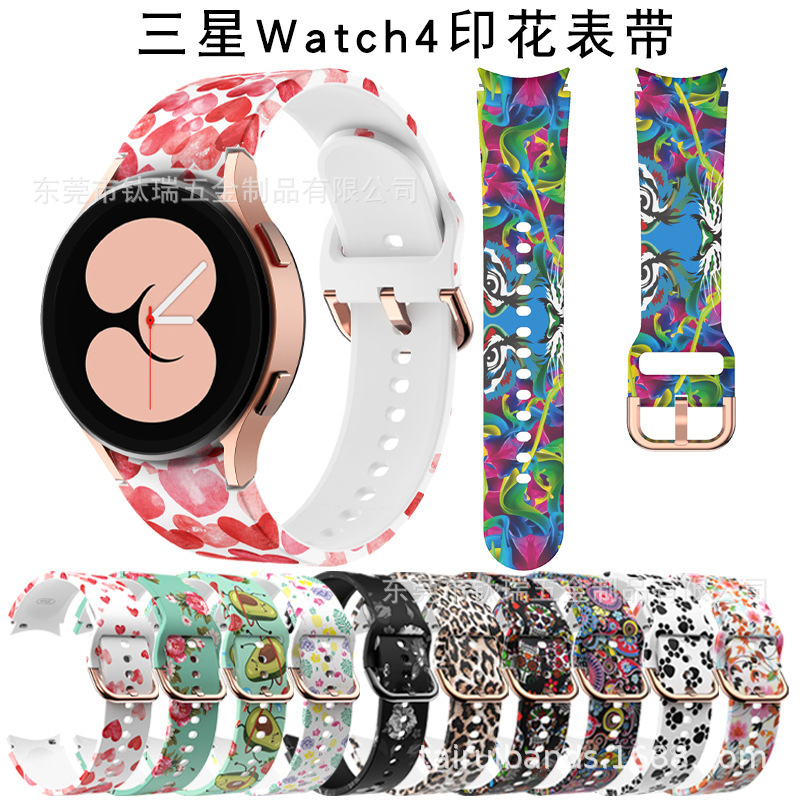 For Samsung GalaxyWatch5 6 Printed Silicone Strap Watch4 Printed Watch Smart Sports Wristband