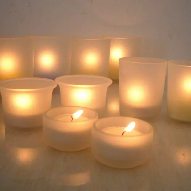 Glass matte windproof candle