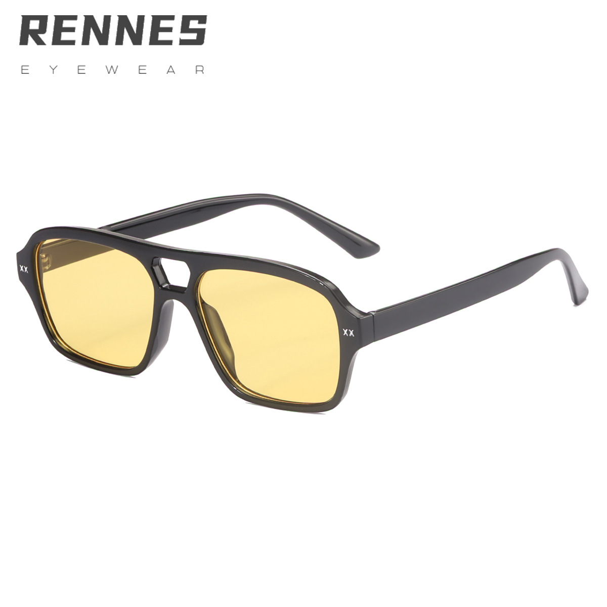 2022 nuevo europeo y americano doble haz cuadrado gafas de sol hombres y mujeres de la misma moda gafas de sol de moda 98078