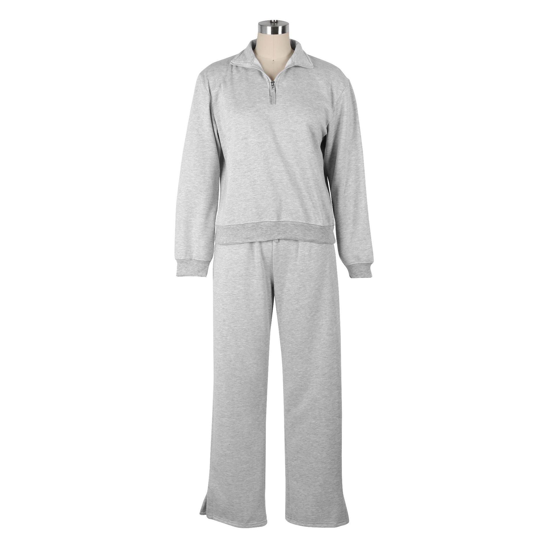 Women Clothing Sweater Two Piece Suit Velvet Thickened Sportswear Loose Winter