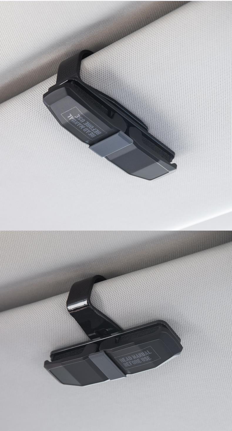 Japanese Yac Car-Mounted Glasses Clip, Sunglasses Storage Holder, Multifunctional Car Glasses Case, Metal Eyeglass Clip