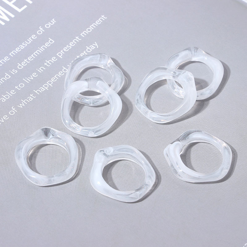 Simple Style Solid Color Resin Women's Rings display picture 19