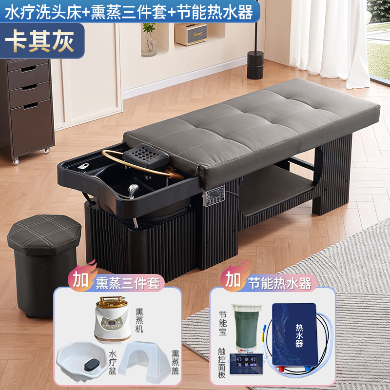 Ceniza de kakí + circulación de agua + calentador de agua + fumigación