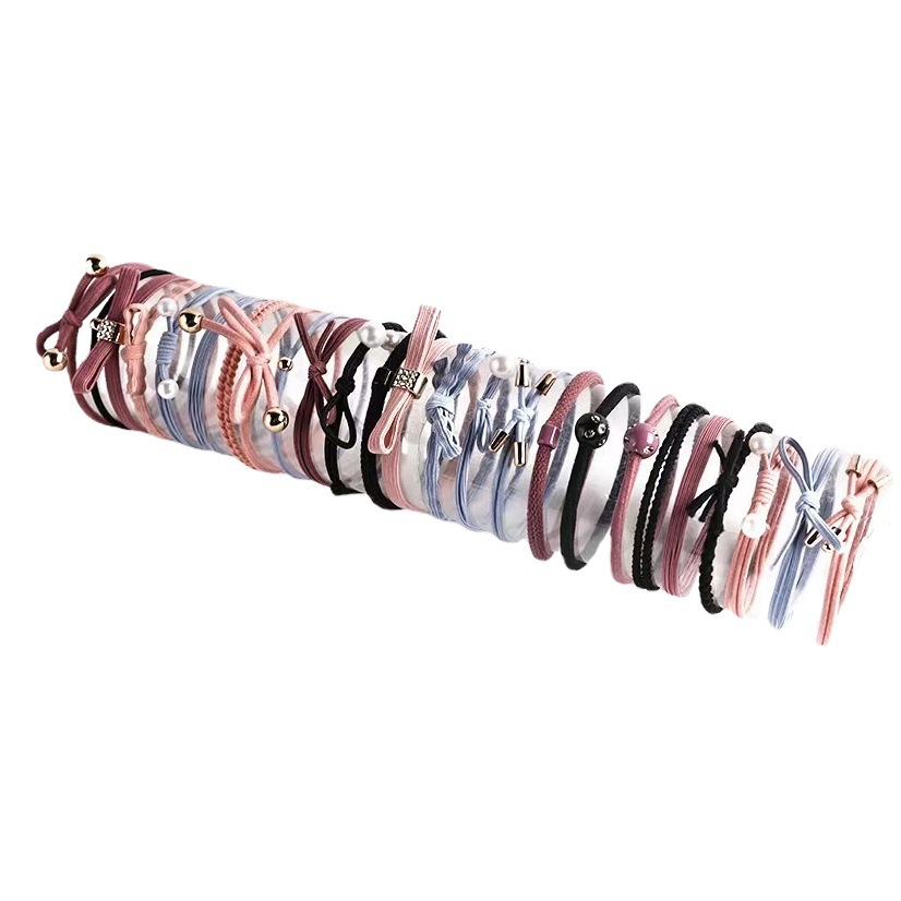 Diadema femenino neto rojo ins traje corbata cuerda de pelo simple temperamento chica banda de goma niños banda pelo Corea del Sur Accesorios