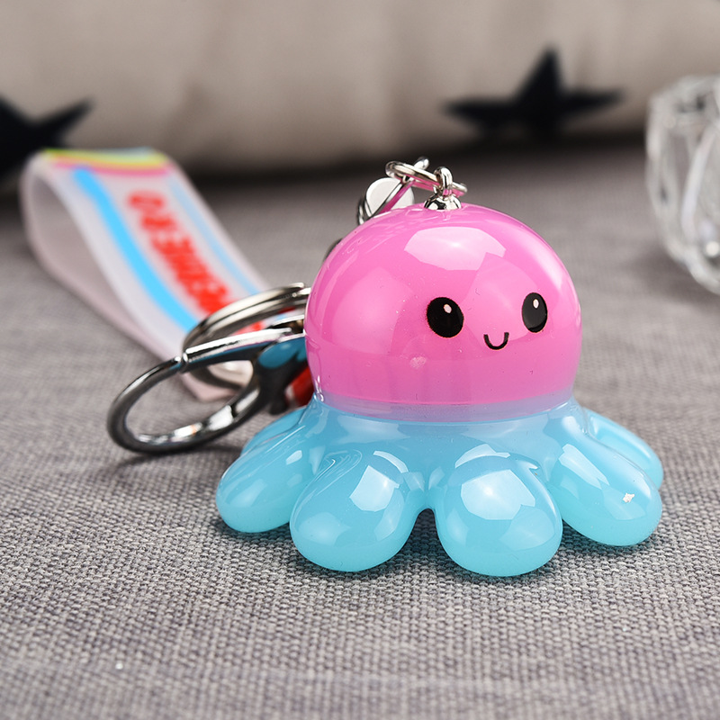 Creative Illuminated Octopus Acrylic Keychain Wholesale Nihaojewelry display picture 9