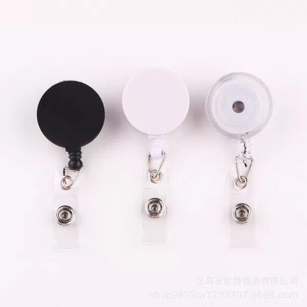 Glossy all-flat easy-pull buckle retractable buckle lanyard buckle metal back clip chest card easy-pull buckle
