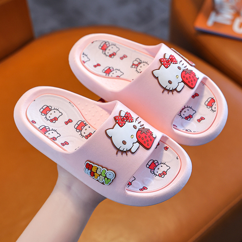 Coolomi zapatillas hogar de las mujeres baño interior baño antideslizante Fondo suave pareja hogar Sanrio zapatillas desgaste al aire libre