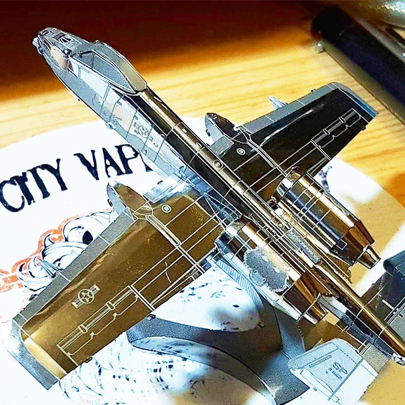 Acero estatua mágica al por mayor serie aviones grupo un rompecabezas de metal mini 3D 3D hecho a mano DIY montaje