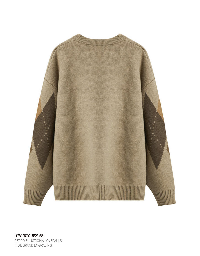 Herren Pullover Rundhals Strickpullover Casual Herbst Winter_voghion.com