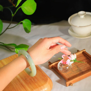 Jin Yutang Xinjiang Hetian Jade [In the Mood for Love Bracelet] Boutique Two-color Bracelet with Oily and Delicate Texture