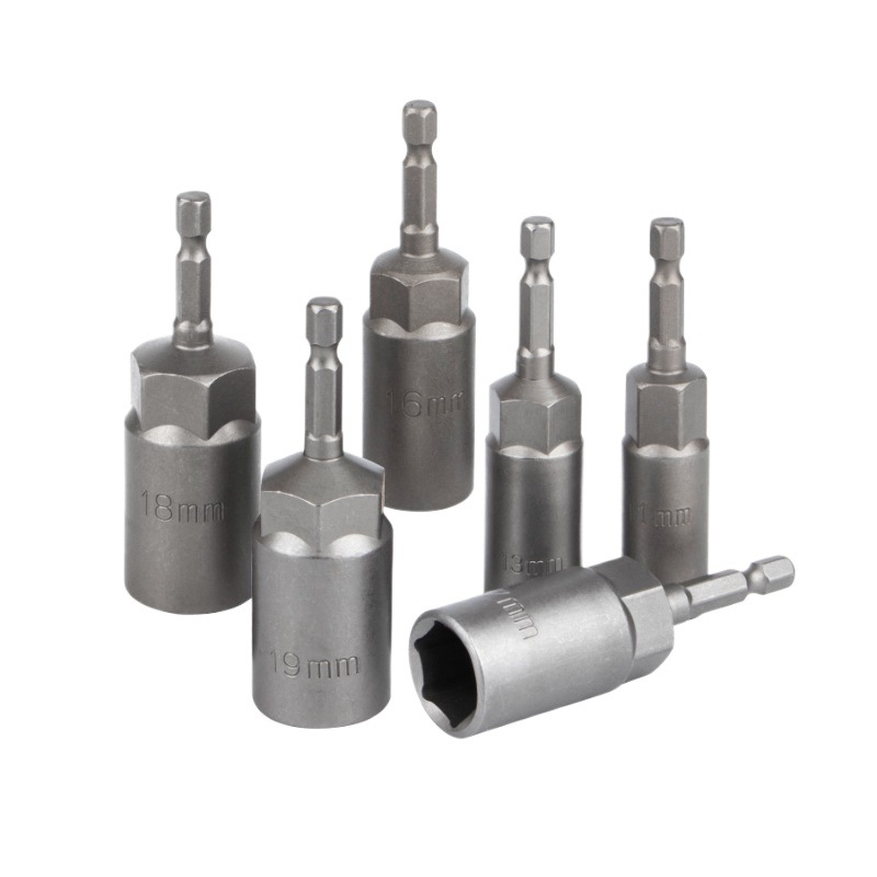 Llave eléctrica hexagonal interna no magnética tipo profundización cabeza de manguito alargada cabeza de lote neumática perforación eléctrica tuerca llave