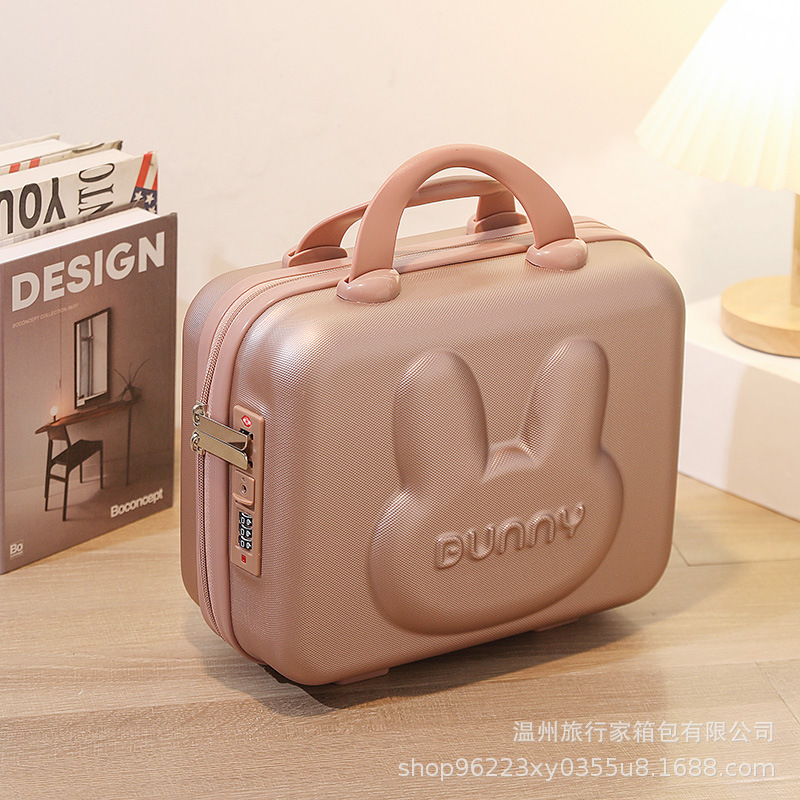 Nuevo conejo maleta maquillaje regalo de mano caja de boda 14 pulgadas 16 pulgadas maleta maleta