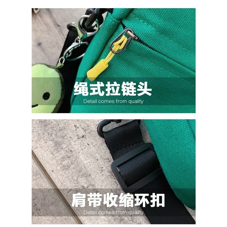 新款猎魔女团卡通男孩女孩韩版帆布小方包休闲流行可爱女士单|undefined