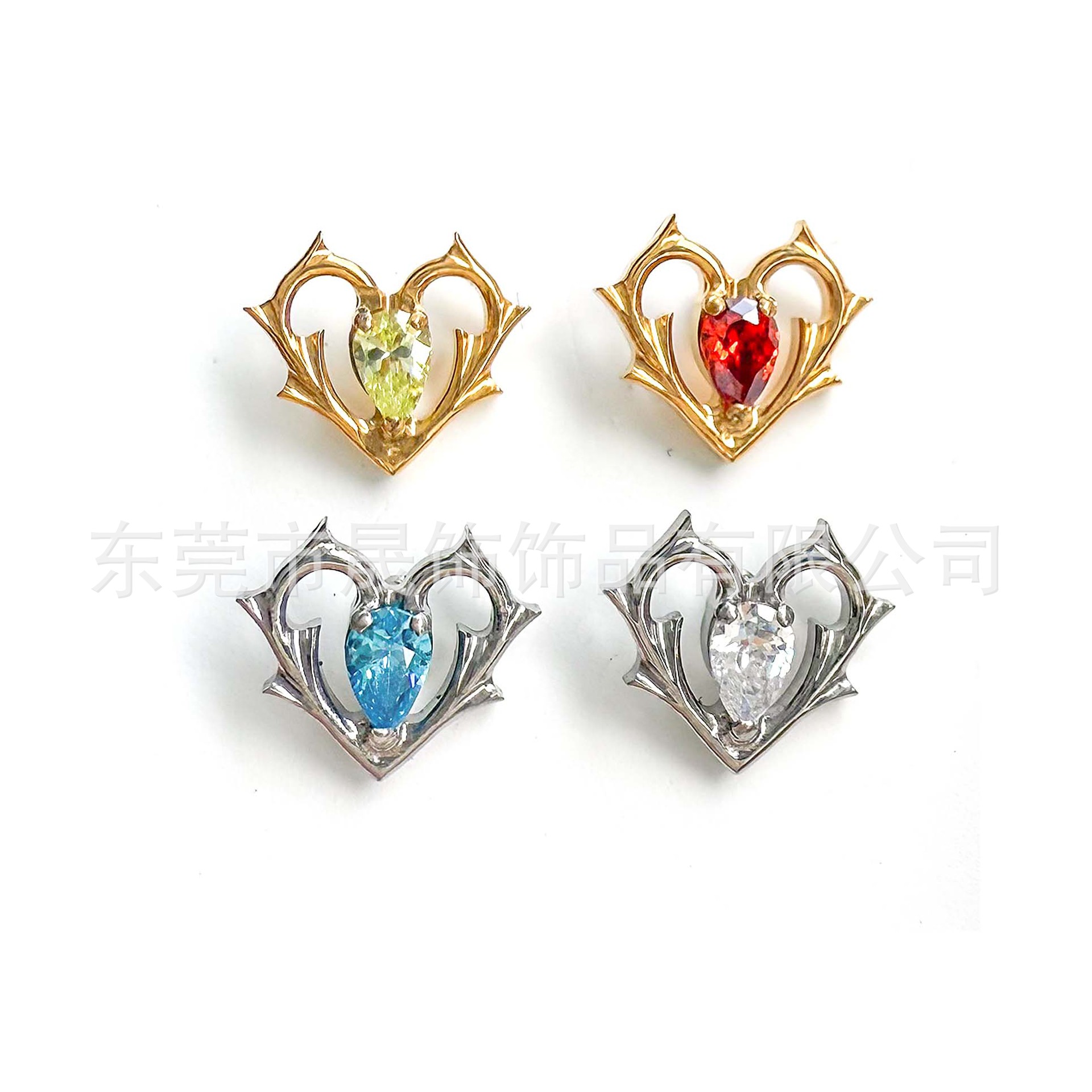 F136 Titanium 荆棘 Heart Ear Stud Helix Cartilage Stud G23 Implant Grade Titanium Studded Cubic Zirconia Labret Stud Tongue Barbell 人体 Piercing Jewelry