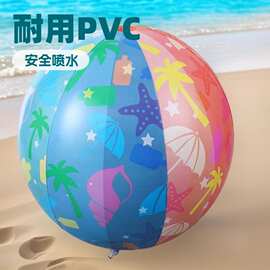 厂家跨境PVC产品充气喷水球户外儿童玩耍戏水玩具亲子互动