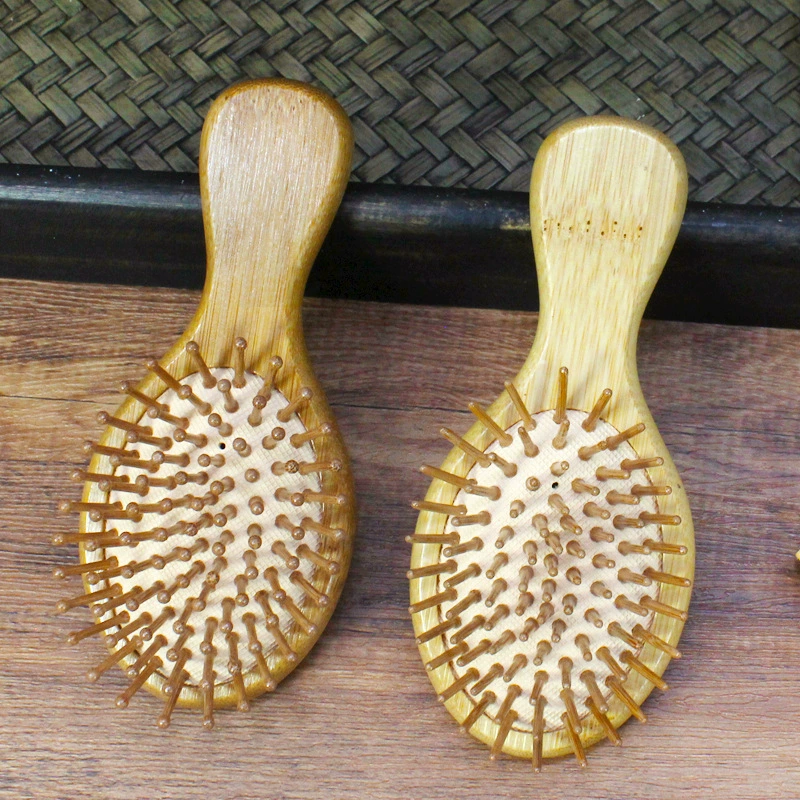 Малый подушечка деревянная расческа для кожи головы массаж мини-пушистый статический надувной подушки для ухода за волосами