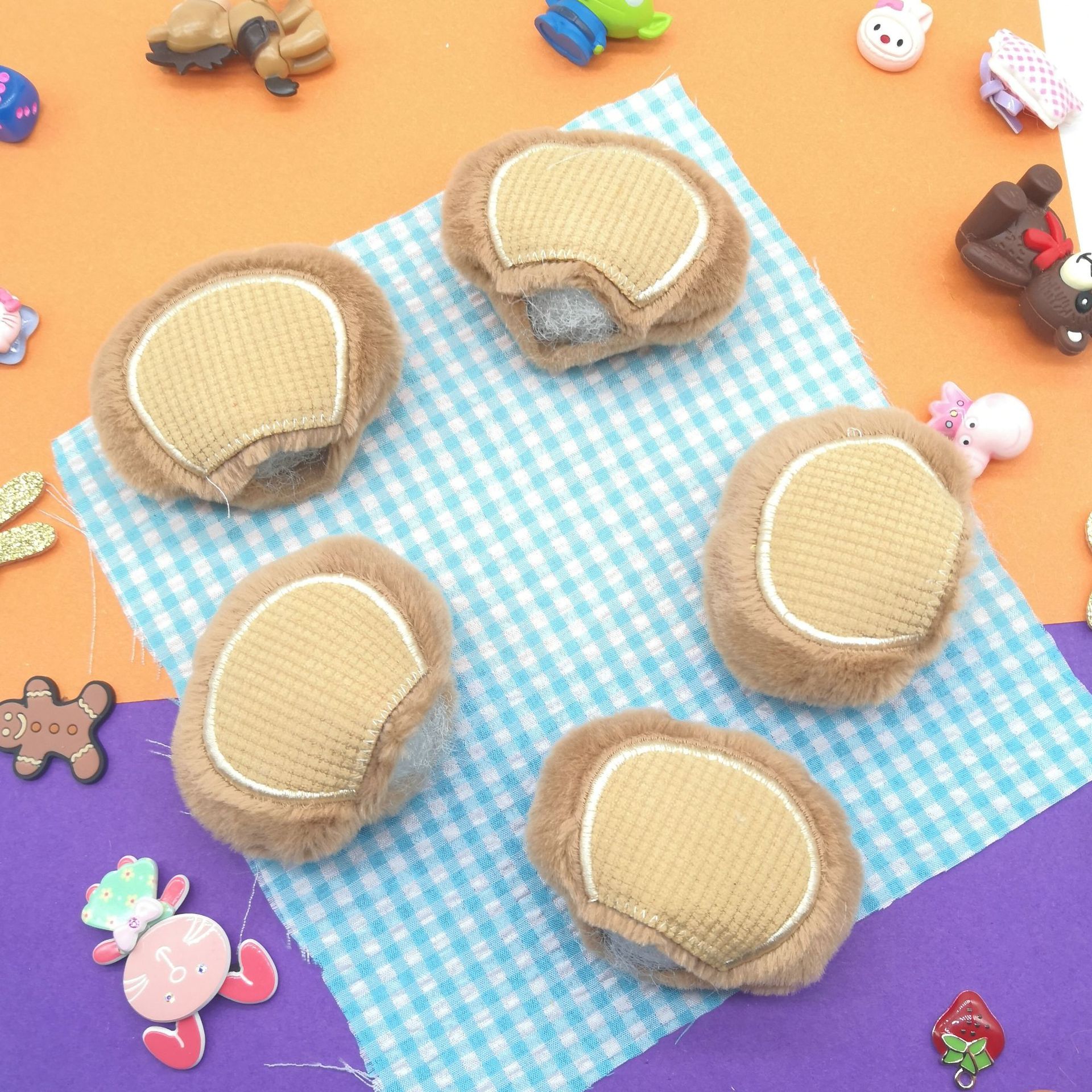 卡通洗脸拍照发卡毛绒可爱熊耳朵发饰头箍水晶绒小熊发箍帽子配件