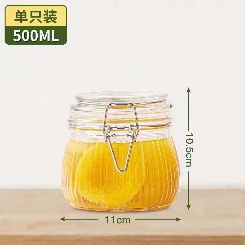 スポット密封バヨネット食品保存瓶透明ガラス瓶ワインピクルス瓶鮮度保持蜂蜜瓶ジャム瓶|undefined