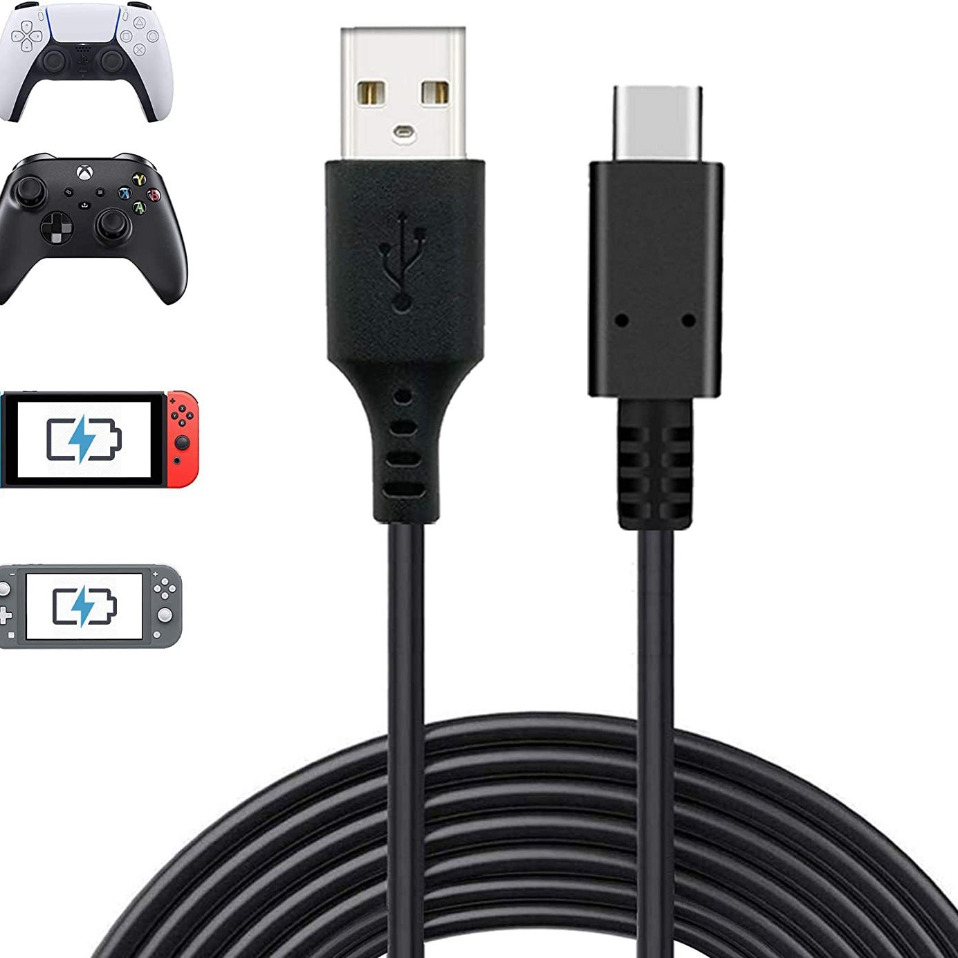 Suitable for Nintendo Switch Controller Cable, Ps5 Charging Cable, Type-C Data Cable, Pure Copper with Ce Certification