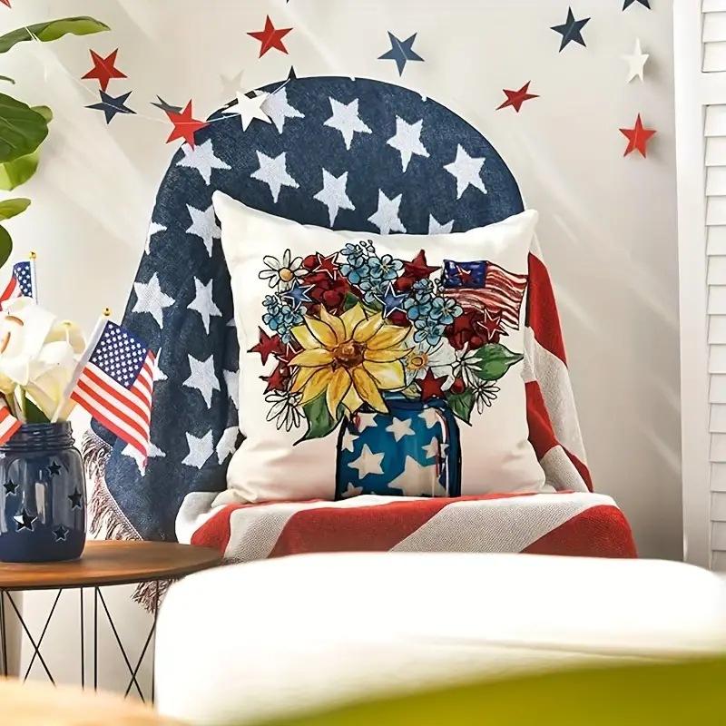 Cross-border nuevo estilo de estilo de lino impresa de pelusa almohada de casa coche sofá cojín cubierta