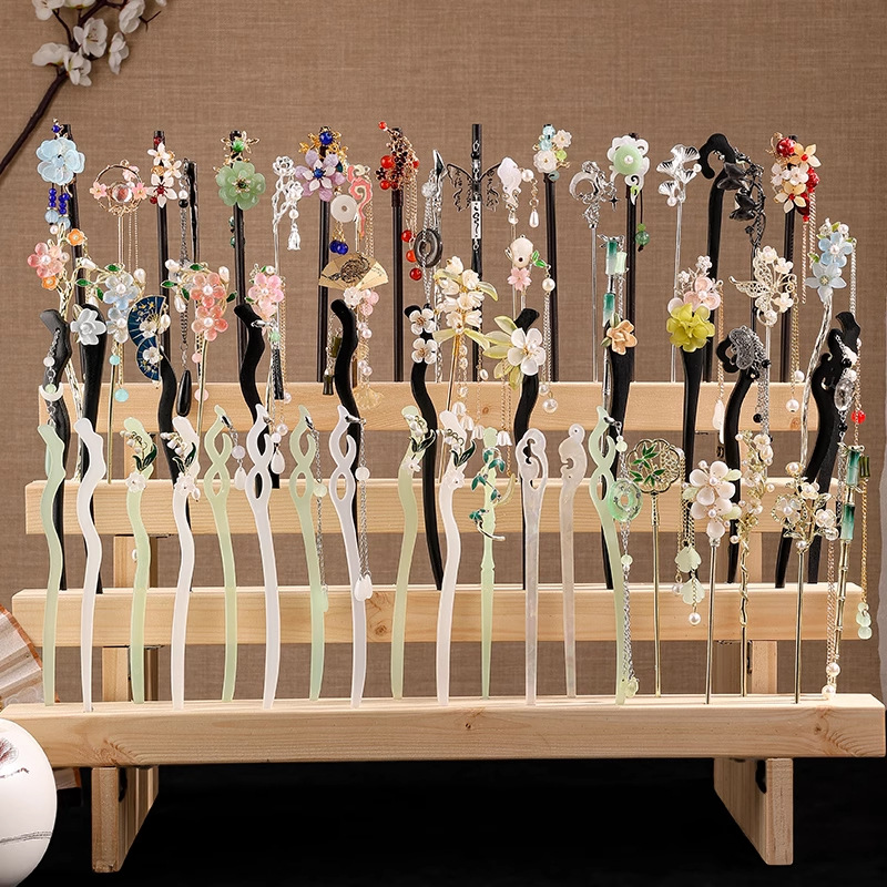 Estilo nacional nuevo estilo chino horquilla estilo antiguo sentido de alto nivel femenino 2025 nuevo estilo horquilla borla temperamento escalón horquilla tocado