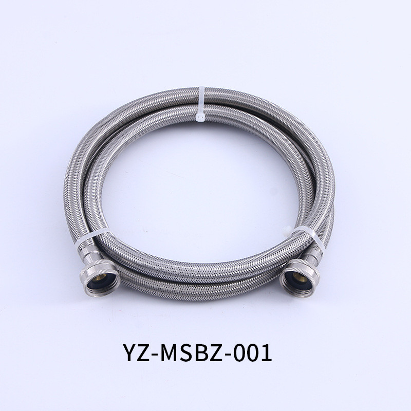 Tubo de entrada de agua para lavadora, tubo de drenaje, manguera flexible de PVC 304 de acero inoxidable, tubo corrugado, grifo antisalpicaduras, universal.